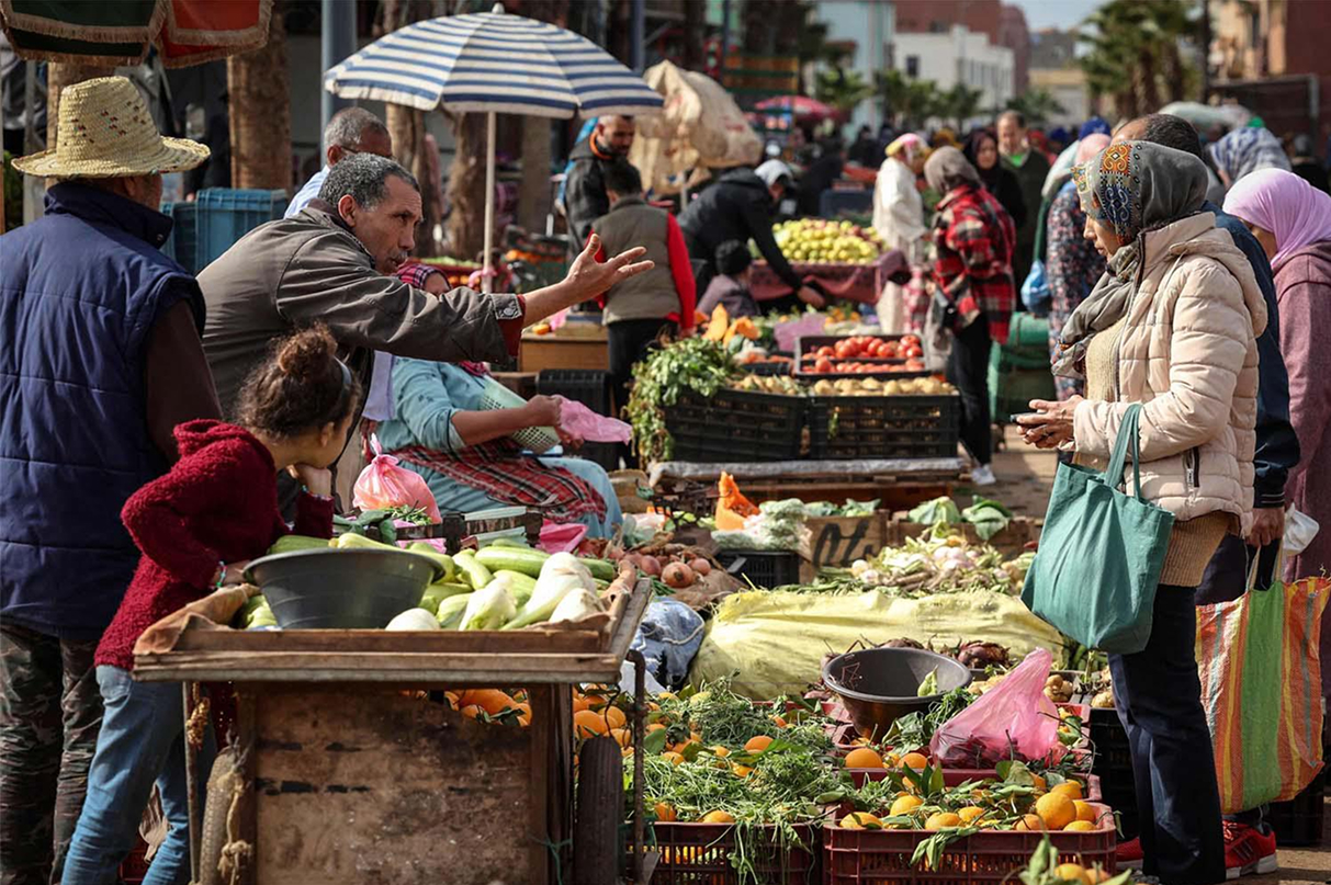 People at the street market