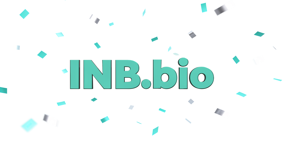 Company logo with confetti on the background